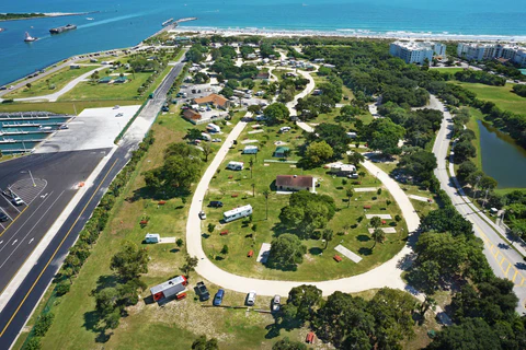 Jetty Park Campground aerial view